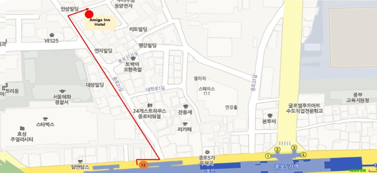 Amiga Inn Seoul Hotel Eksteriør bilde